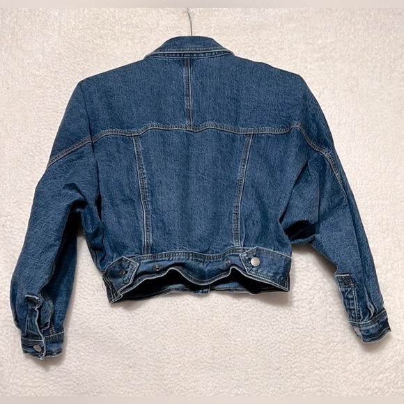 Evidnt Los Angeles Cropped Denim Jean Jacket Size Medium - Picture 4 of 8